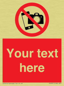 Custom No filming or photography