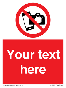 Custom No filming or photography