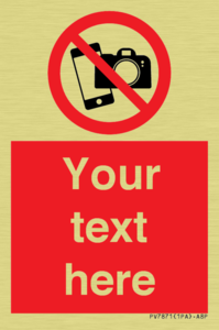 Custom No filming or photography