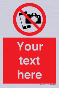 Custom No filming or photography