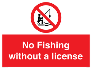 No Fishing without a license