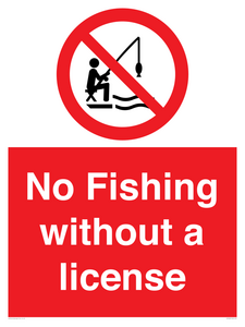No Fishing without a license