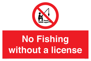 No Fishing without a license