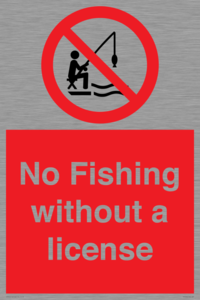 No Fishing without a license