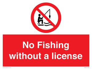 No Fishing without a license