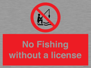 No Fishing without a license