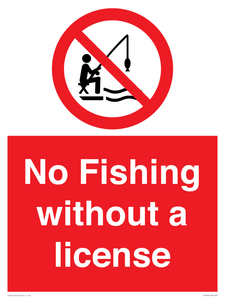 No Fishing without a license