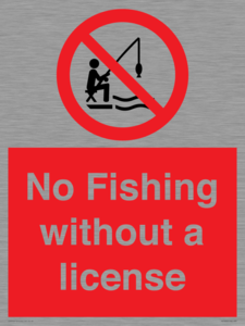 No Fishing without a license