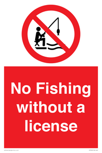 No Fishing without a license