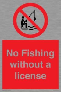 No Fishing without a license