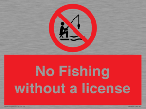 No Fishing without a license