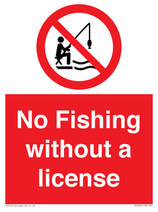 No Fishing without a license