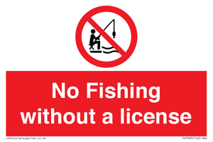 No Fishing without a license