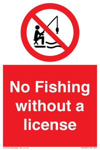 No Fishing without a license
