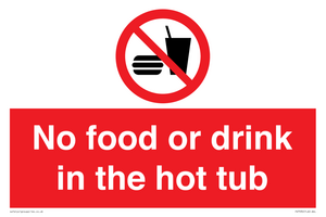 No Food or drink in the hot tub