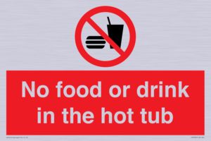 No Food or drink in the hot tub