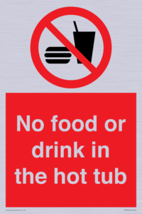 No Food or drink in the hot tub