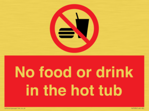 No Food or drink in the hot tub