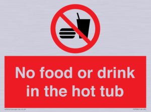 No Food or drink in the hot tub