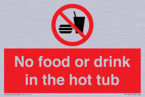 No Food or drink in the hot tub
