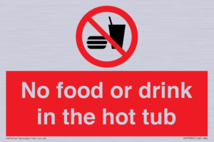 No Food or drink in the hot tub