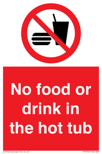 No Food or drink in the hot tub