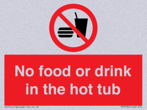 No Food or drink in the hot tub