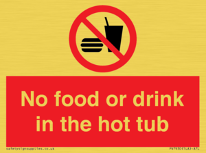 No Food or drink in the hot tub