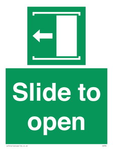 Slide to open left