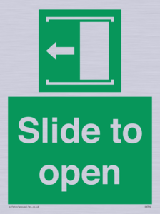 Slide to open left