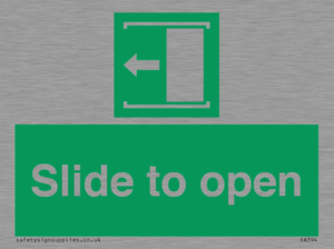 Slide to open left