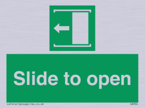 Slide to open left