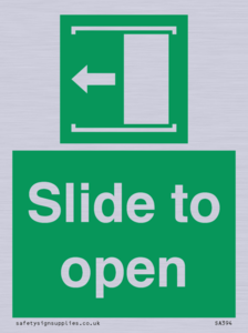 Slide to open left