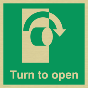 turn to open