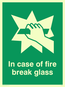 in case of fire break glass