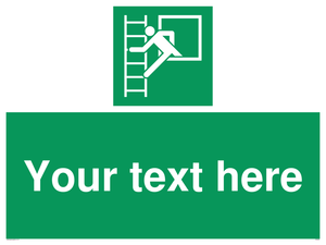 Custom Emergency Escape Ladder Sign