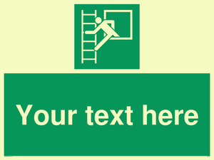 Custom Emergency Escape Ladder Sign