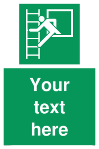 Custom Emergency Escape Ladder Sign