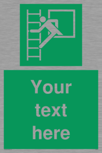 Custom Emergency Escape Ladder Sign