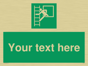 Custom Emergency Escape Ladder Sign