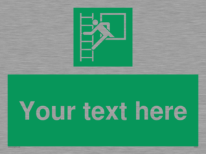 Custom Emergency Escape Ladder Sign