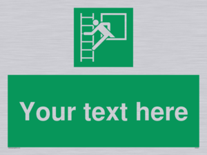 Custom Emergency Escape Ladder Sign