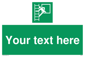 Custom Emergency Escape Ladder Sign