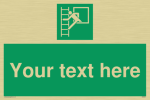 Custom Emergency Escape Ladder Sign