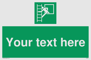 Custom Emergency Escape Ladder Sign