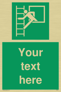 Custom Emergency Escape Ladder Sign