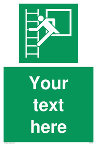 Custom Emergency Escape Ladder Sign 