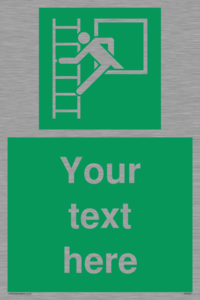 Custom Emergency Escape Ladder Sign
