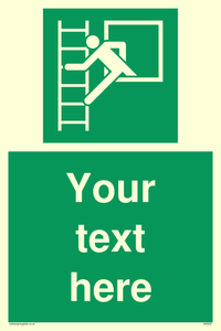 Custom Emergency Escape Ladder Sign