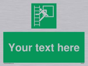 Custom Emergency Escape Ladder Sign